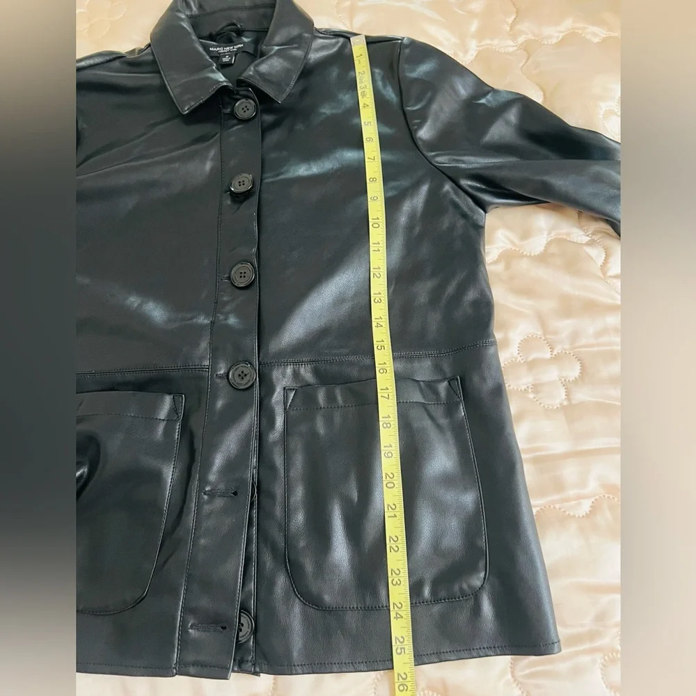 Marc New York Black Faux Leather Women's Jacket - Picture 8 of 13